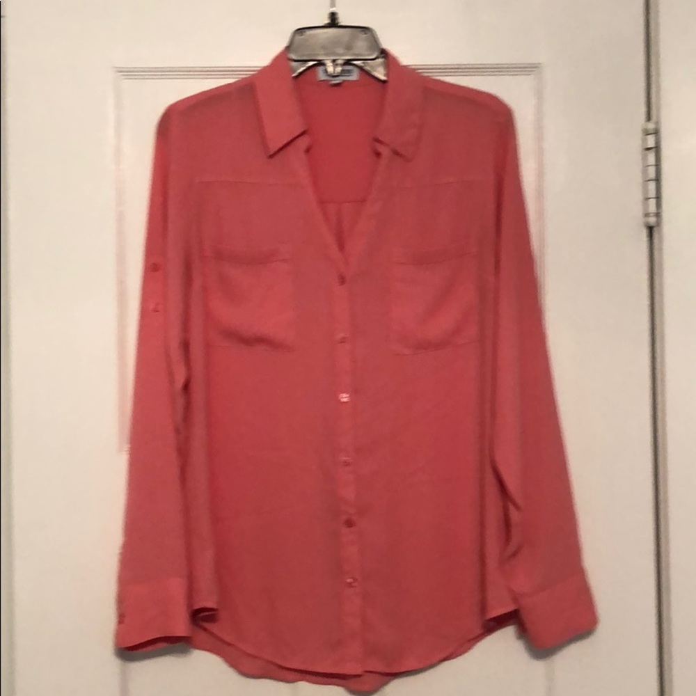 Express Portofino Button-Down Blouse